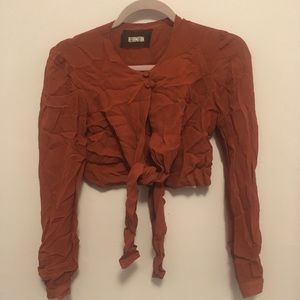 Reformation crop top rust burnt orange S